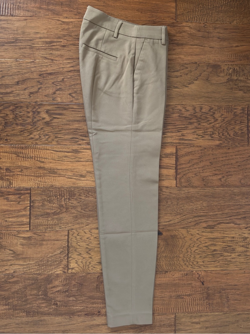 Beige Slim Dress Pant with Pockets